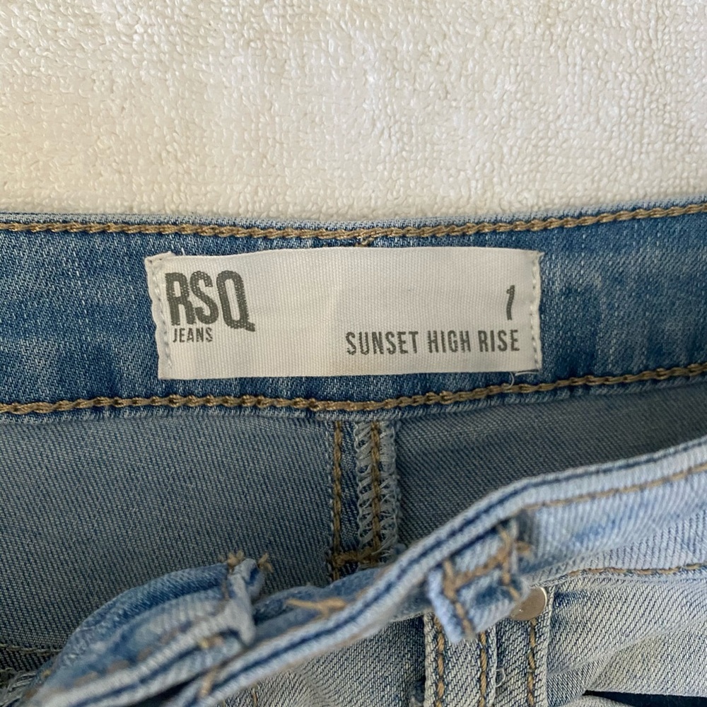 light wash high waisted shorts